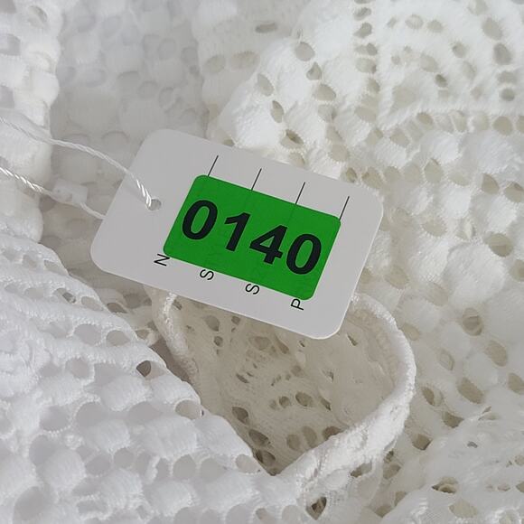 Lilly Pulitzer Somerset eyelit crochet cold shoulder womens dress white Sz Small - Picture 6 of 11